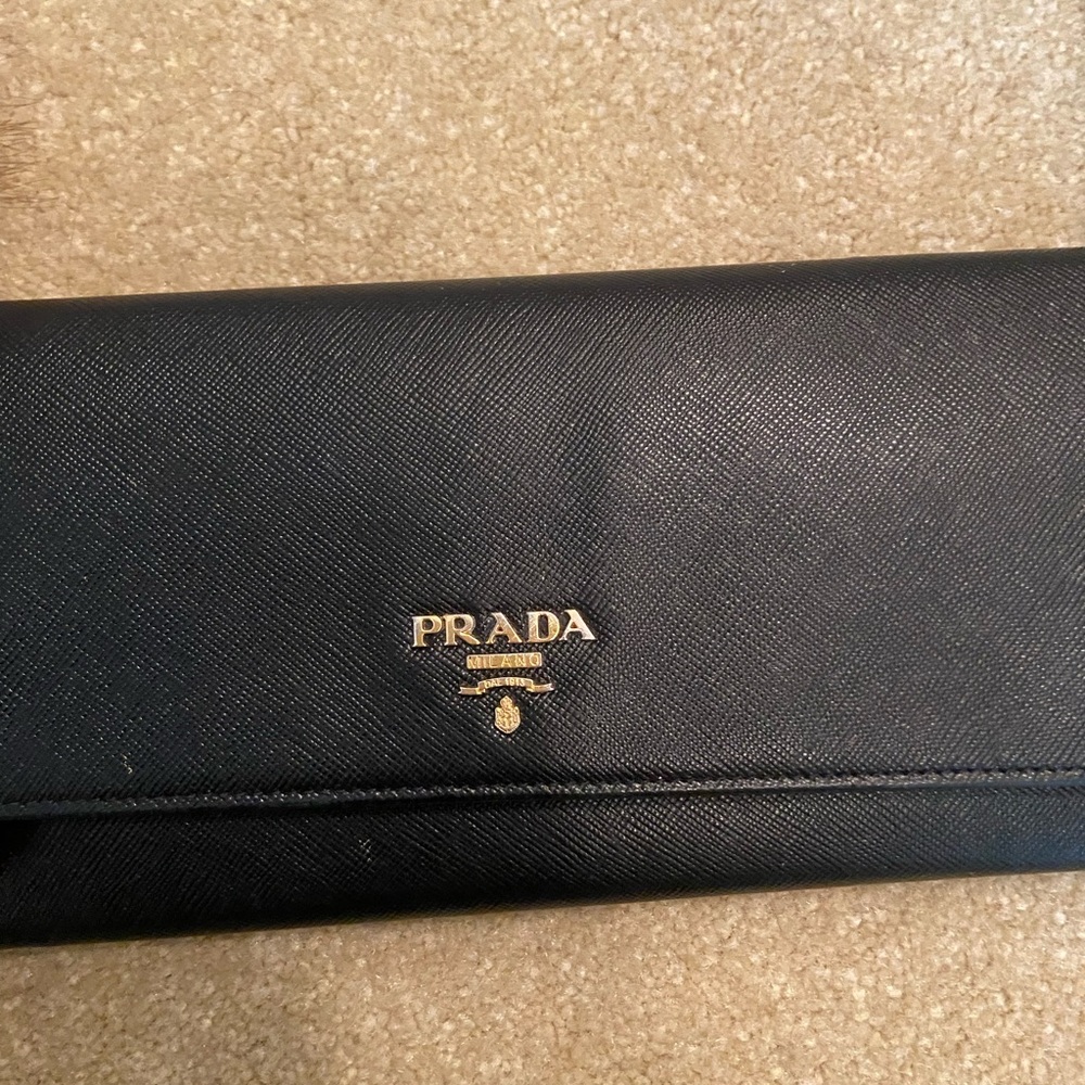 Prada Black Saffiano wallet on chain crossbody - Picture 3 of 10